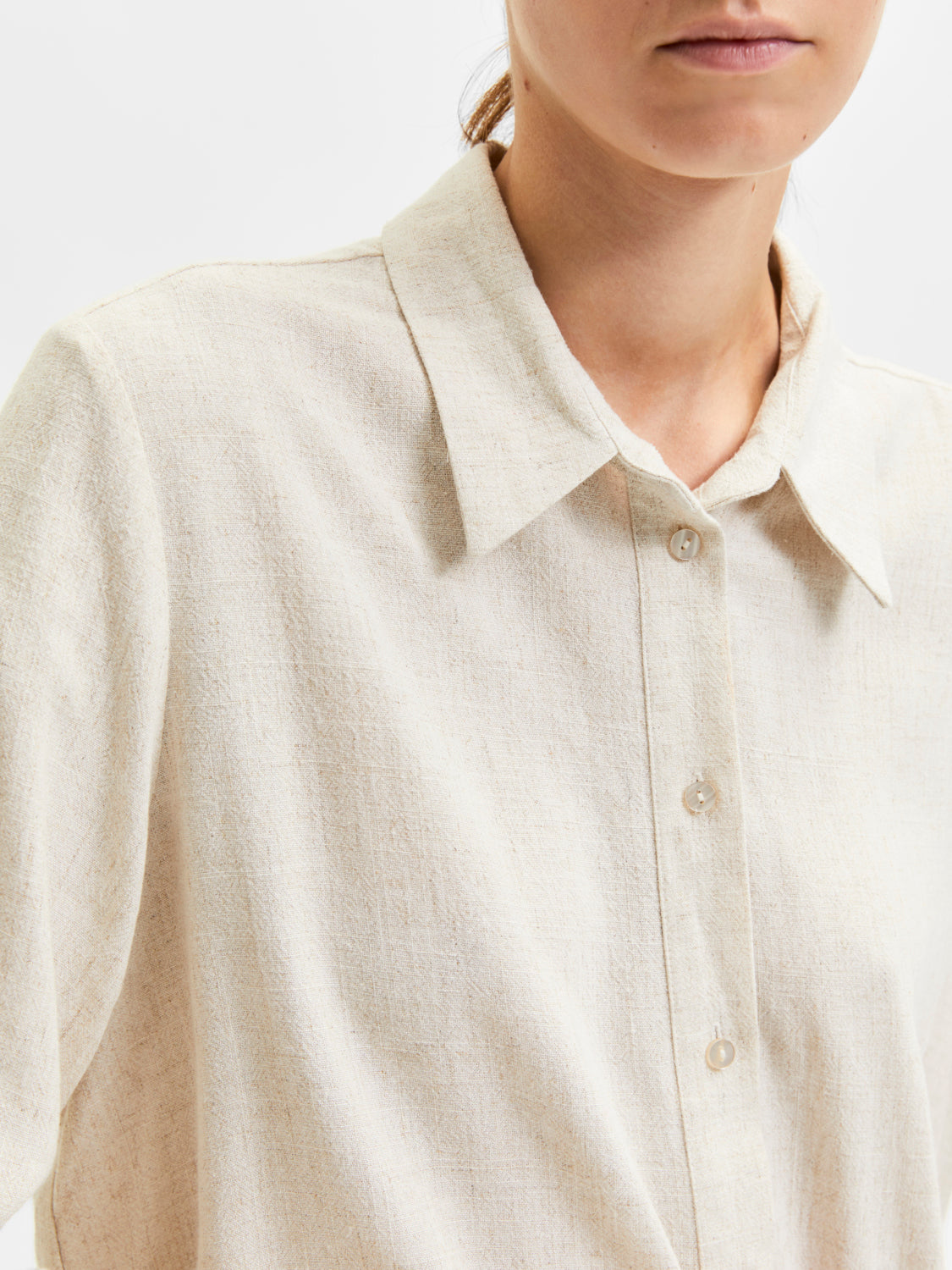 Viva lin skjorte - Beige/ Sand