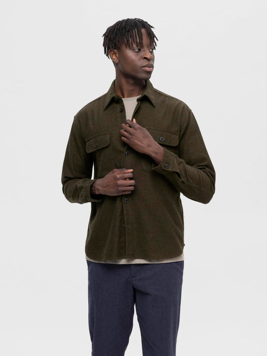 SELECTED HOMME - MASON-TWILL Shirts - Forest Night