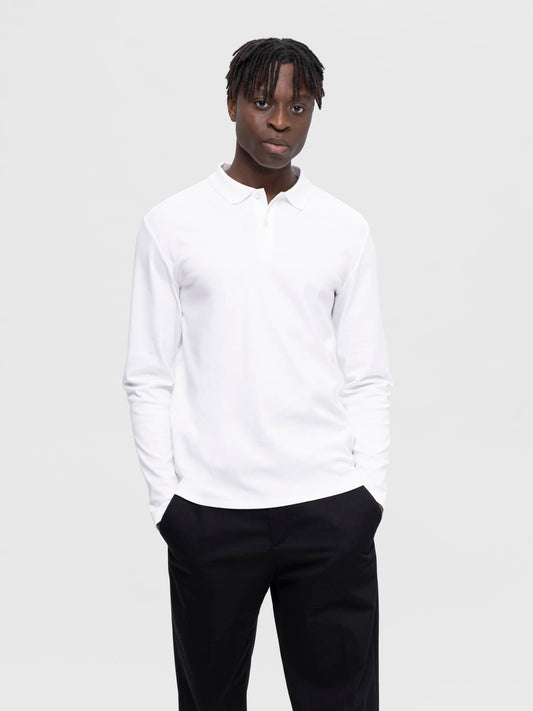 SELECTED HOMME - SLIM-TOULOUSE Polo Shirt - Bright White