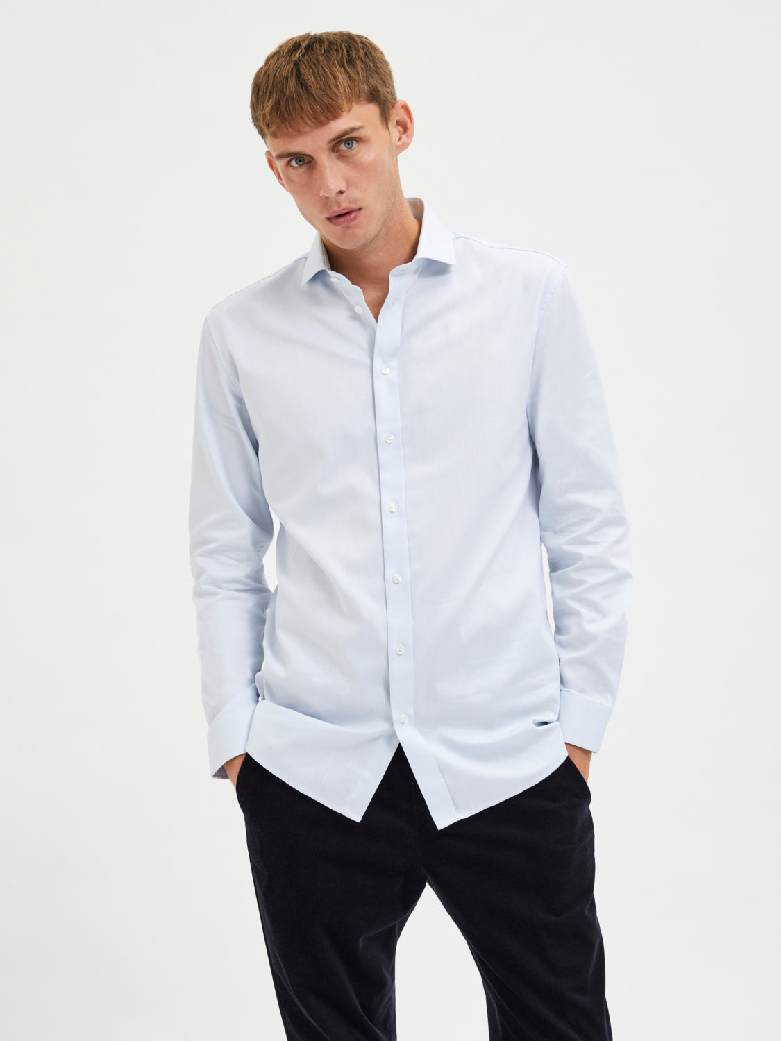 SELECTED HOMME - SLIM NEW-TUX Shirts - Light Blue