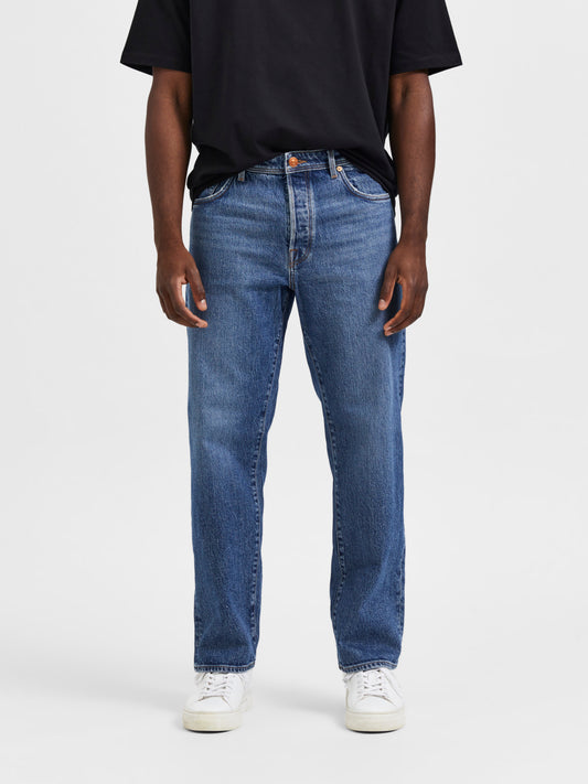 SLH220-LOOSEKOBE Jeans - Medium Blue Denim