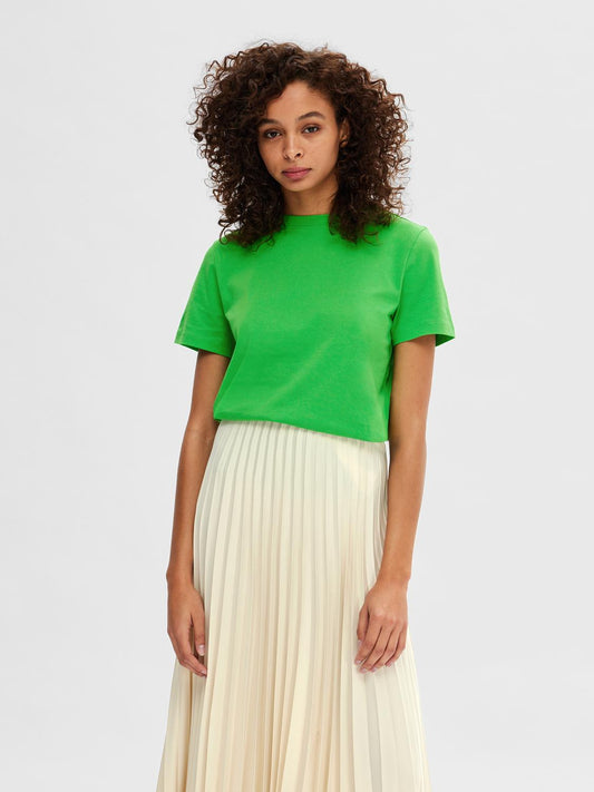 SELECTED FEMME - MY ESSENTIAL - T-Shirt - Classic Green