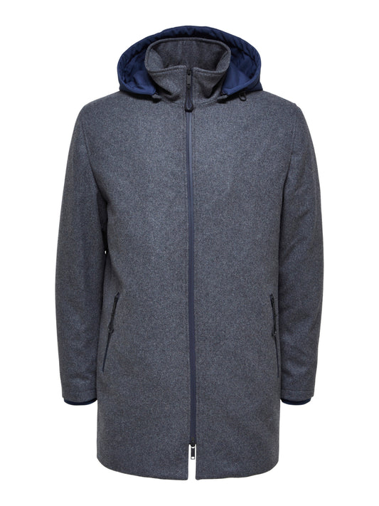 SELECTED HOMME - TROY Coat - Grey Melange