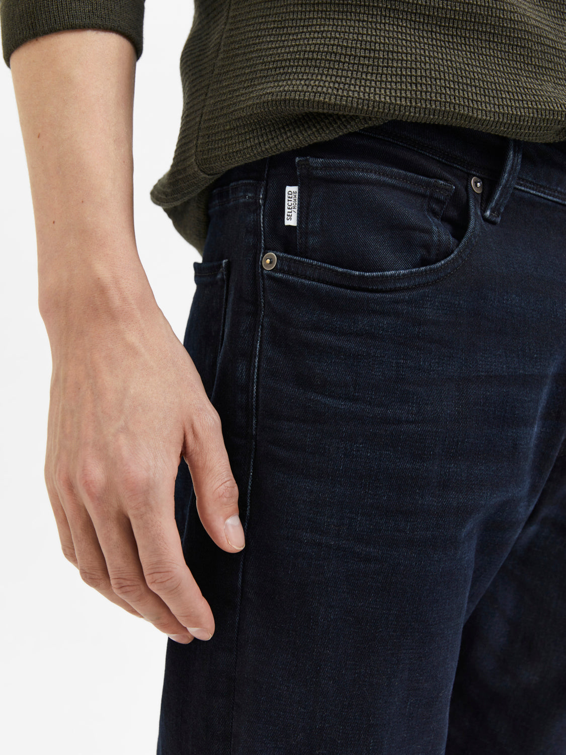 SLH196-STRAIGHTSCOTT Jeans - Blue Black Denim