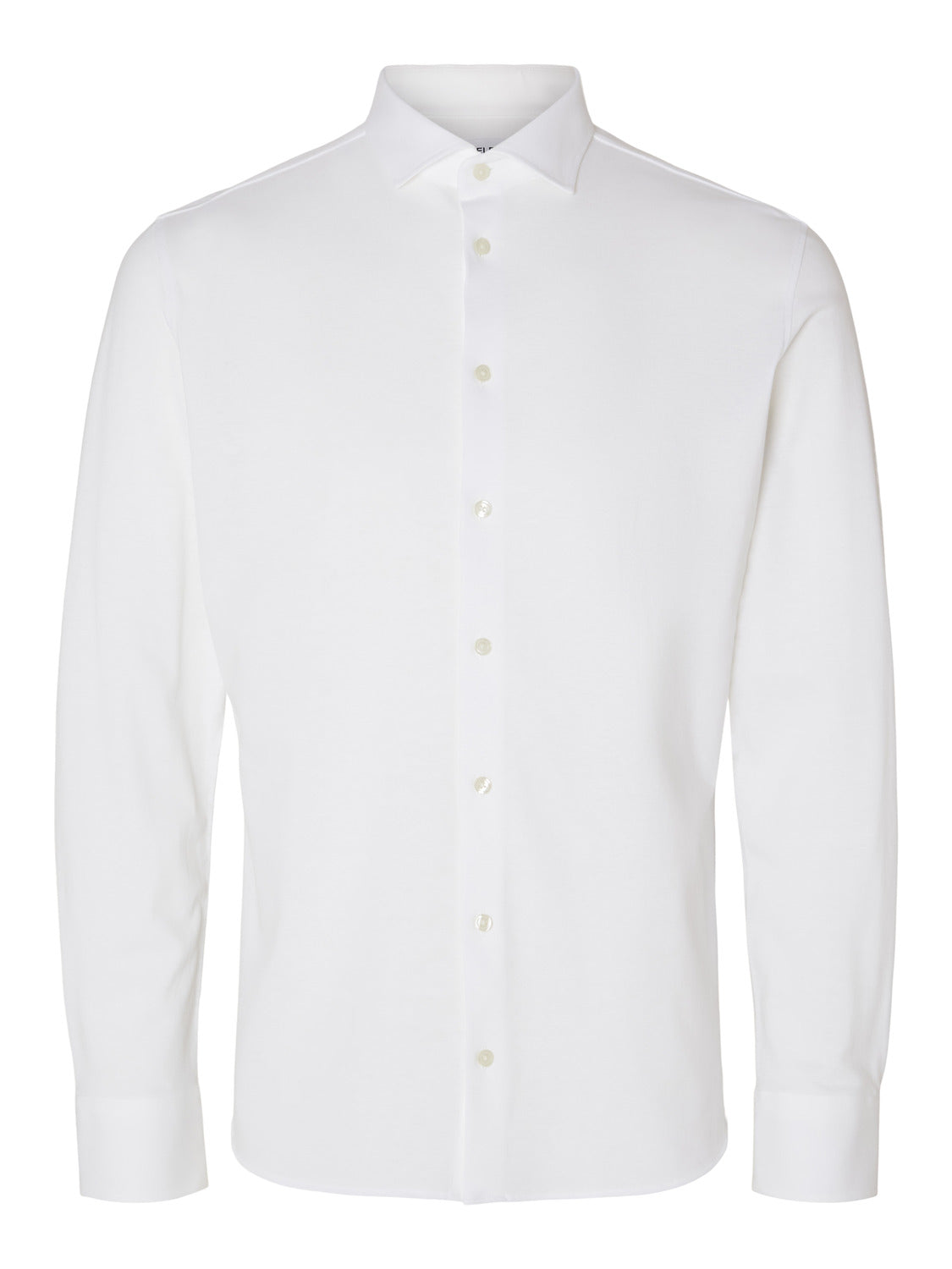 Slim Bond Pique Skjorte - Hvit/ Bright White