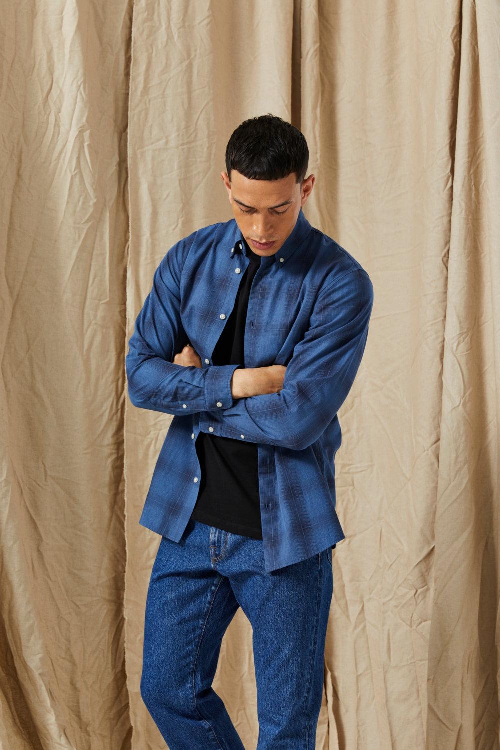 SLH196-STRAIGHTSCOTT 24304 Jeans - Medium Blue Denim