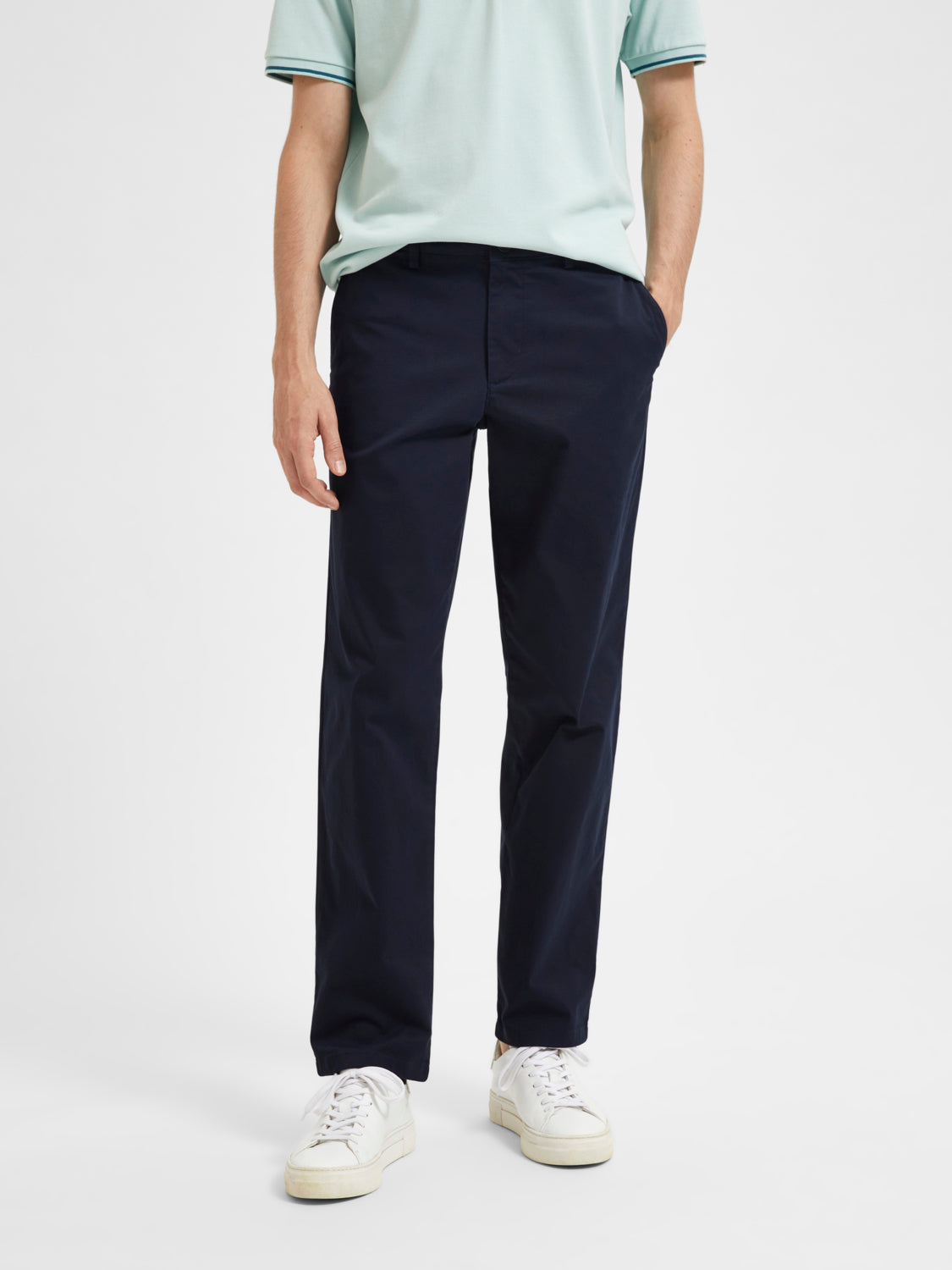 Straight New Miles Flex Chinos  - Blå/ Dark Sapphire