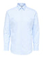 SLHSLIMETHAN Shirts - Light Blue
