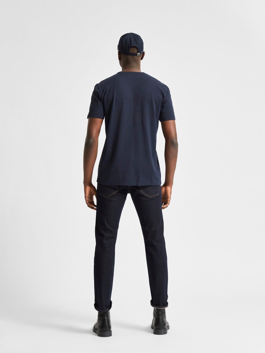 SELECTED HOMME - RELAX COLMAN 200 T-Shirt - Navy Blazer