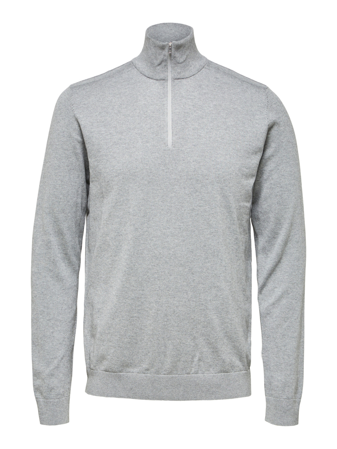 Berg Half Zip Genser - Grå/ Medium Grey Melange