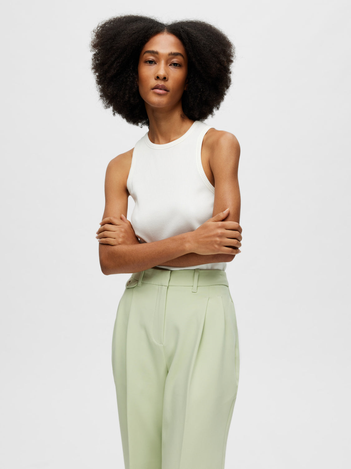 SELECTED FEMME -  ANNA TANK TOPP - Snow White