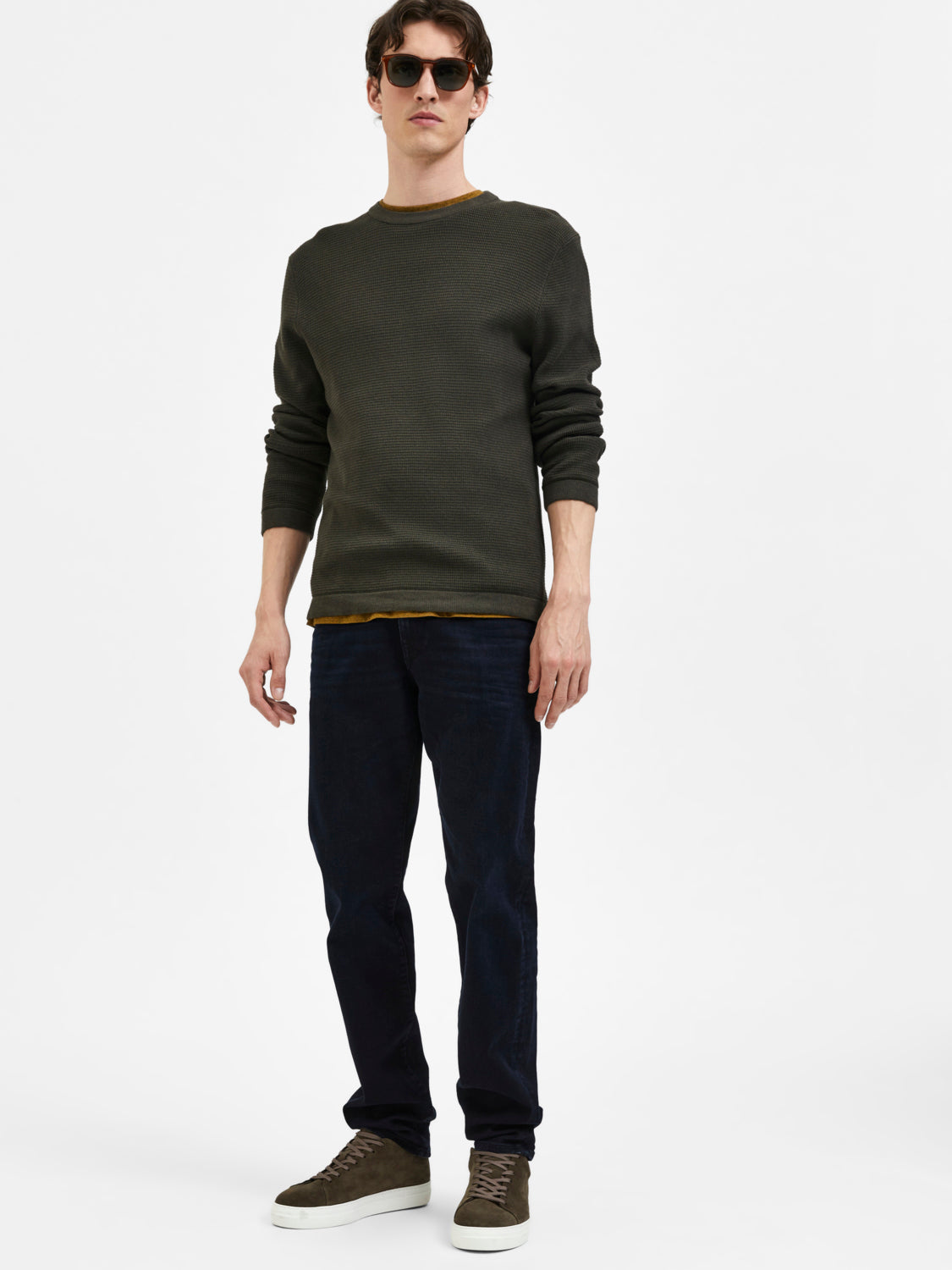 SLH196-STRAIGHTSCOTT Jeans - Blue Black Denim