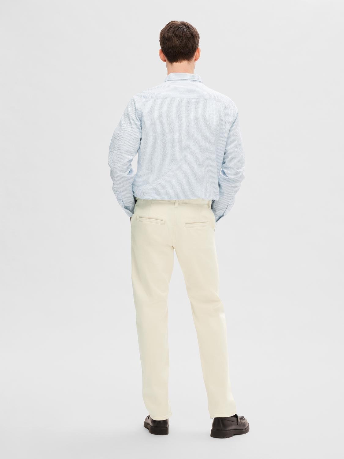SELECTED HOMME - STRAIGHT STRAIGHT DAVE 3411 CHINOS - Egret