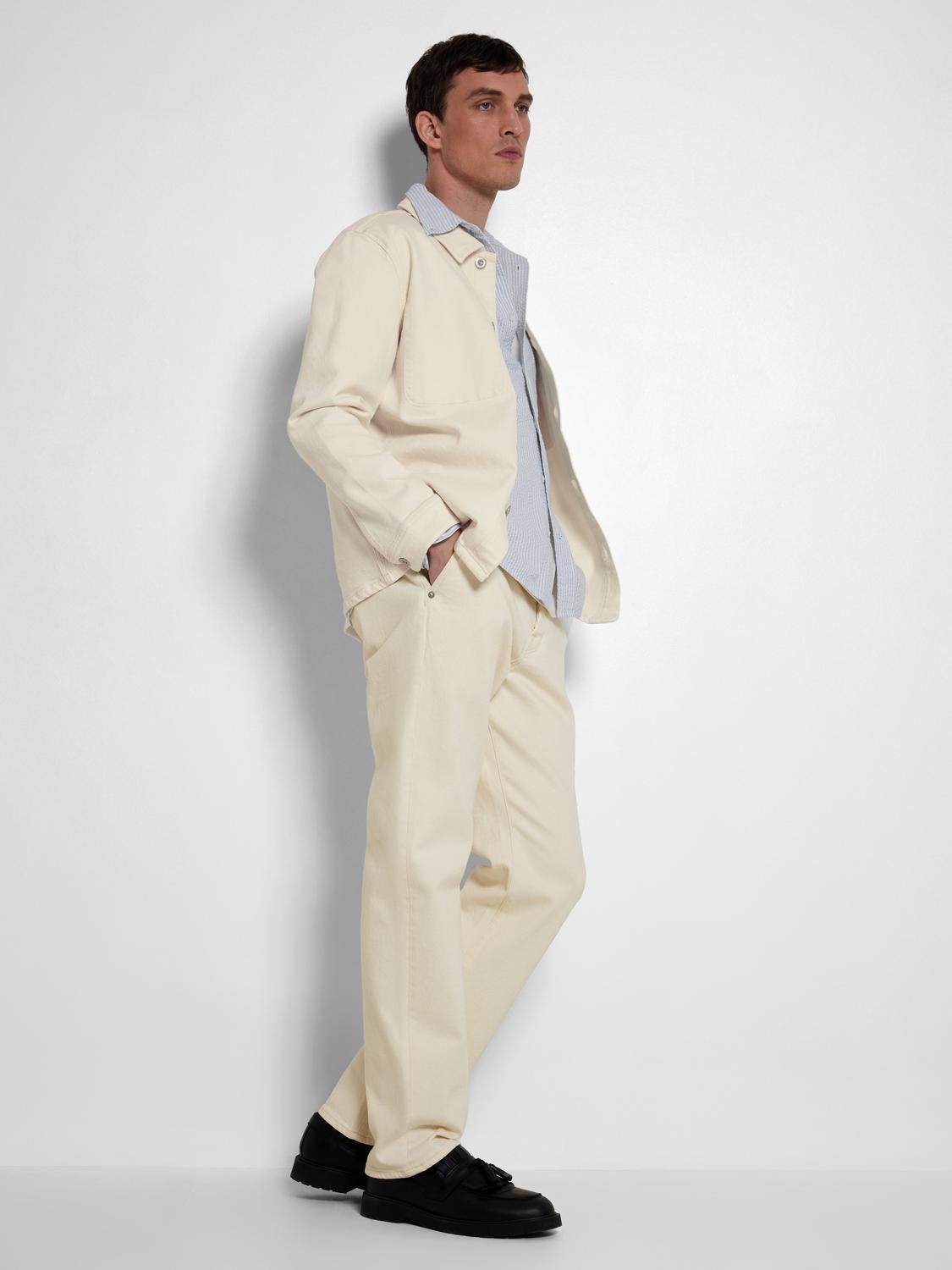 SELECTED HOMME - STRAIGHT STRAIGHT DAVE 3411 CHINOS - Egret