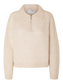 Sia Mynte half zip genser med krage - Beige/ Birch