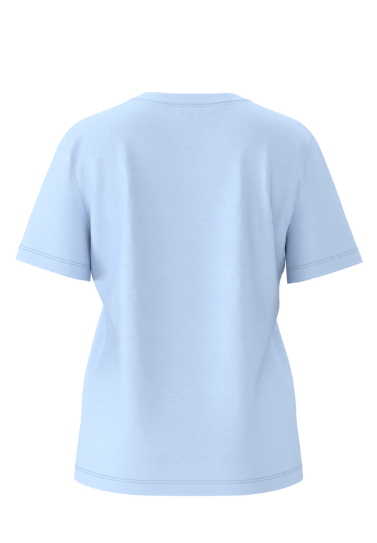 SELECTED FEMME - ESSENTIAL V-NECK T-Shirt - Cashmere Blue