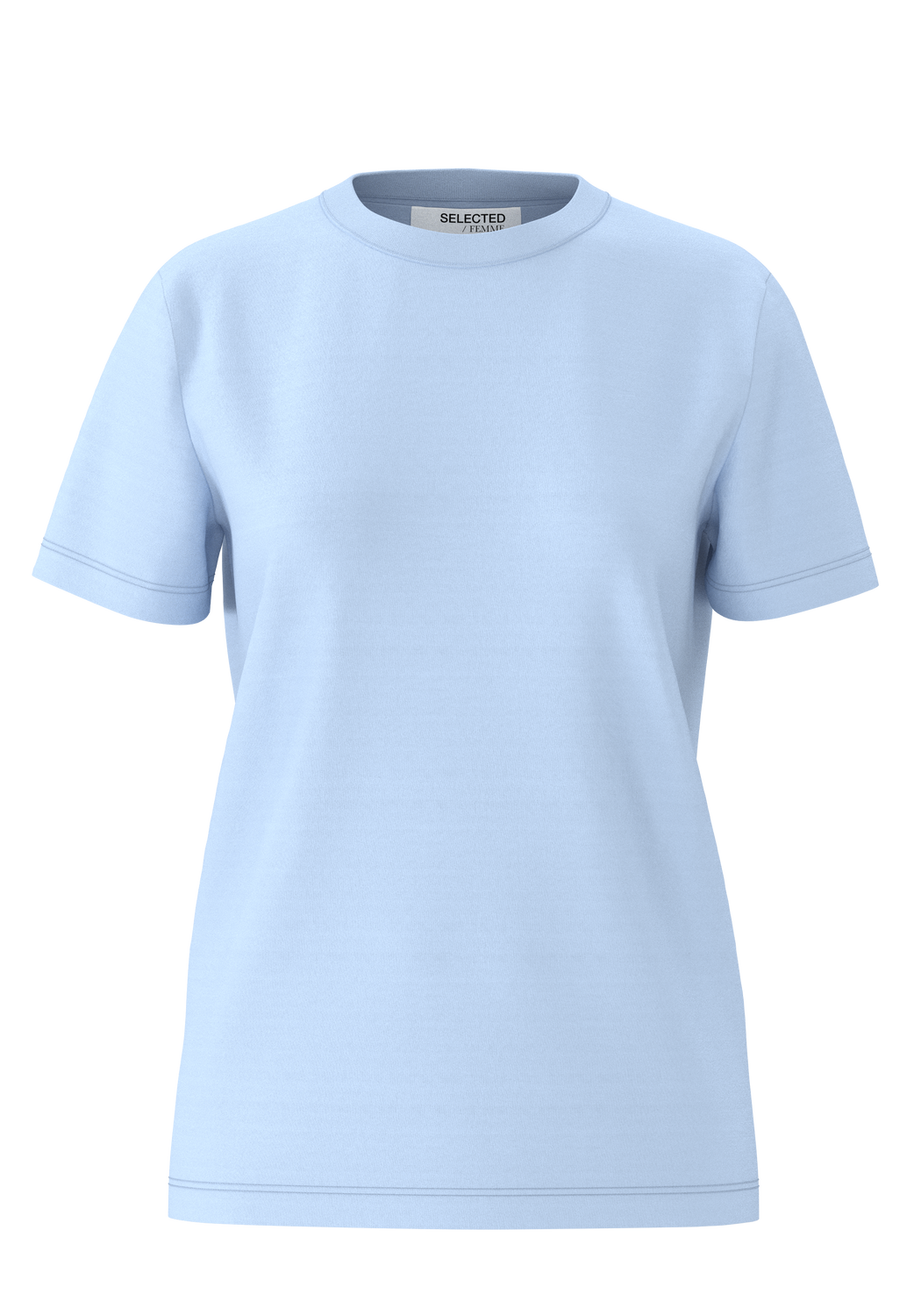 SELECTED FEMME - MY ESSENTIAL T-Shirt - Cashmere Blue