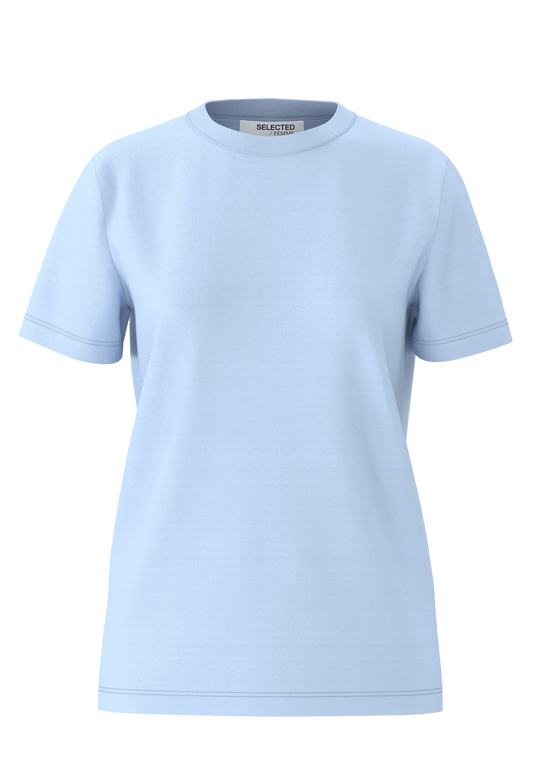 SELECTED FEMME - MY ESSENTIAL T-Shirt - Cashmere Blue