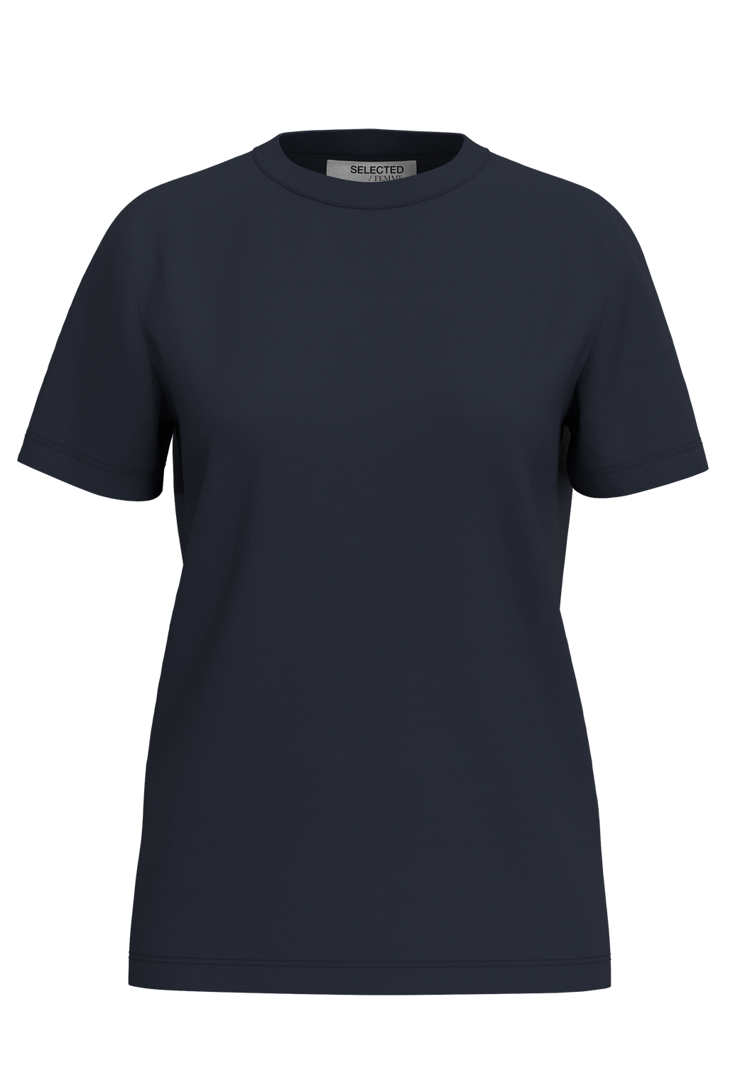 SELECTED FEMME - MY ESSENTIAL O-NECK - T-Shirt - Dark Sapphire