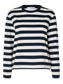 SELECTED FEMME - ESSENTIAL LS STRIPED BOXY T-Shirt - Dark Sapphire