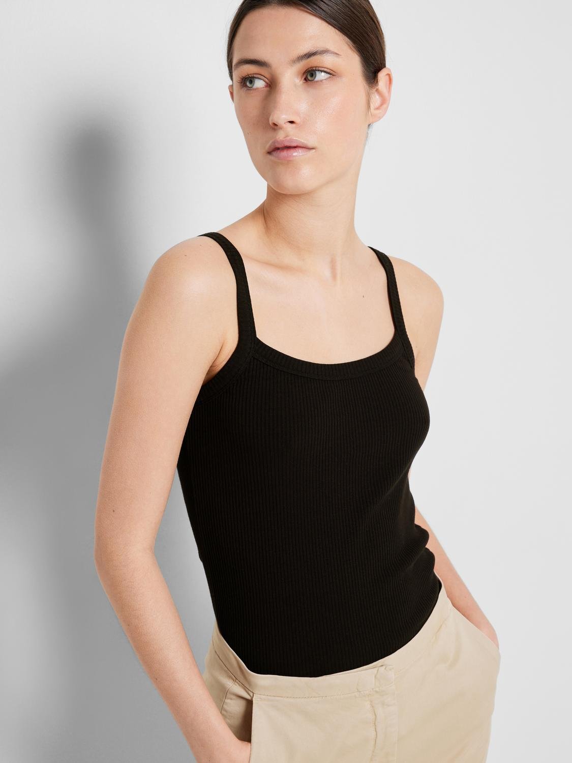 SELECTED FEMME - CELICA TANK TOPP - Black