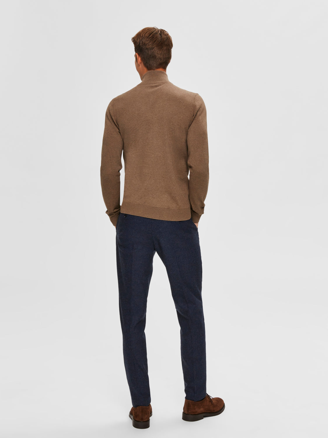 Berg fullzip cardigan  - Brun/ Teak