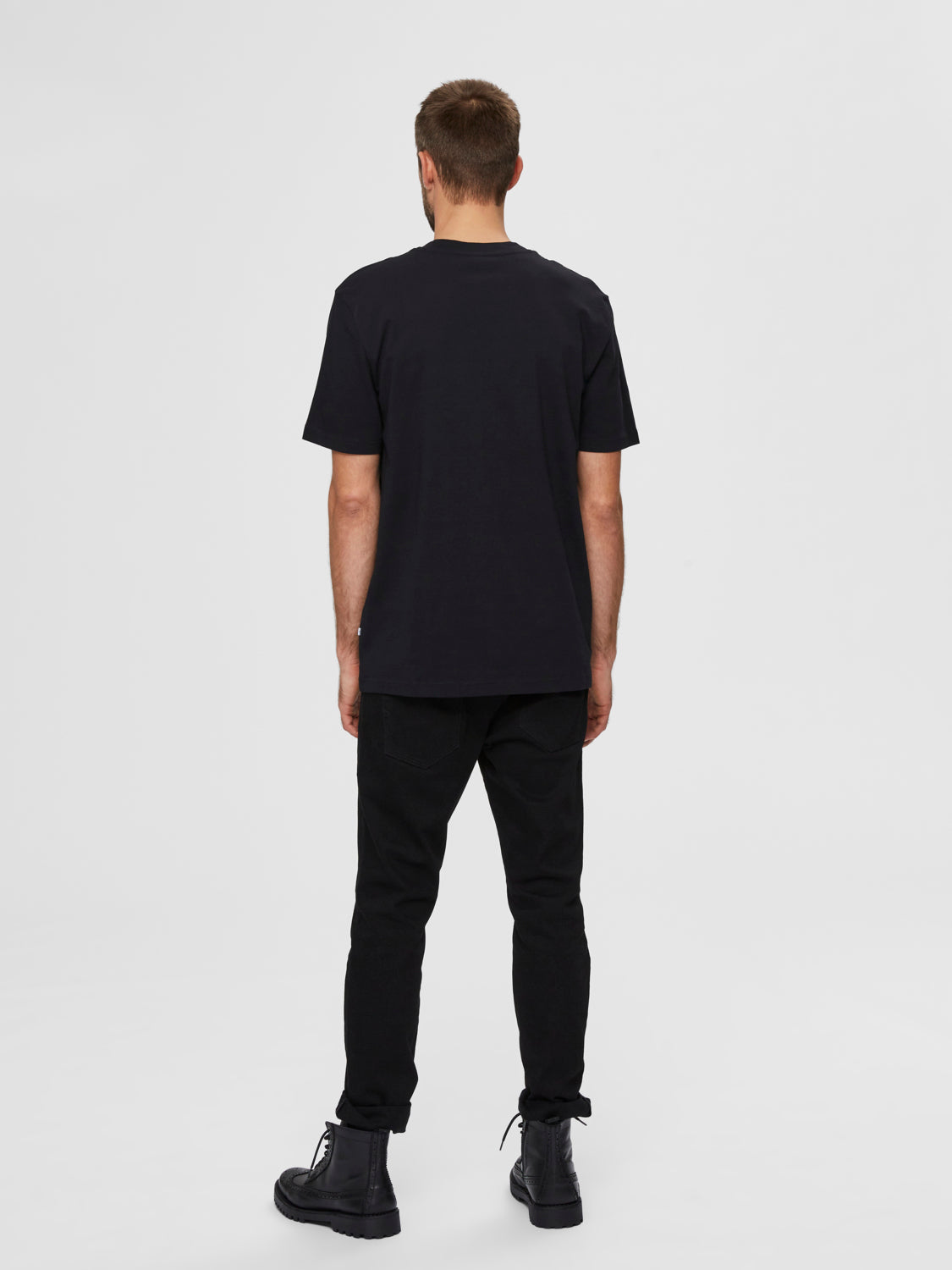 SELECTED HOMME - RELAX COLMAN 200 T-Shirt - Black