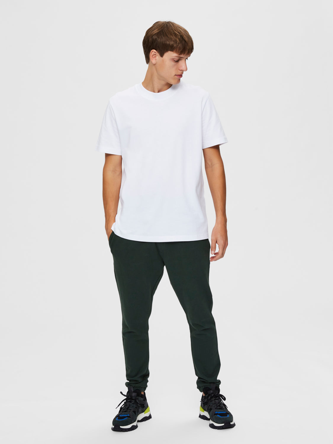 SELECTED HOMME - RELAX COLMAN 200 T-Shirt - Bright White