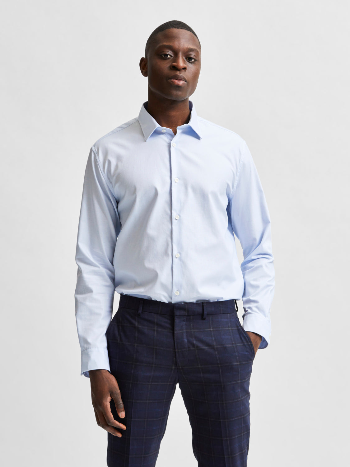 REG ETHAN Shirts - Light Blue