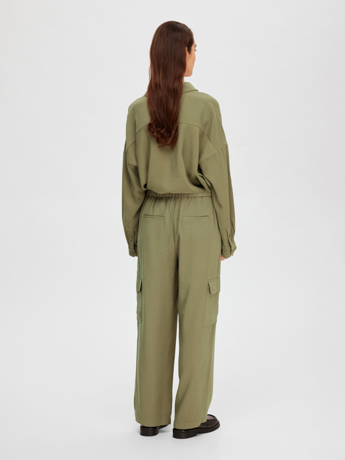 SELECTED FEMME - EMBERLY Pants - Dusky Green
