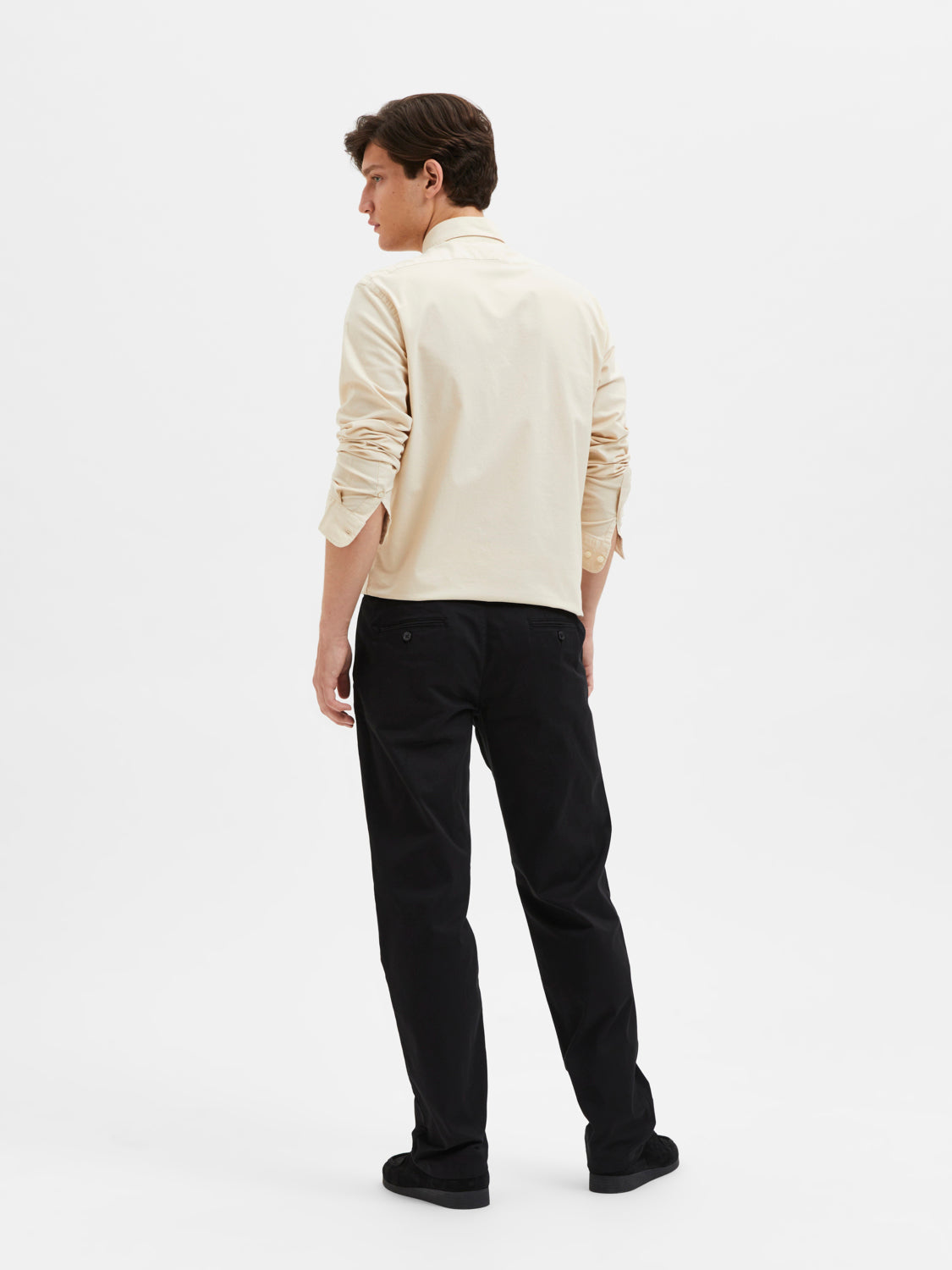 Straight New Miles Flex Chinos - Sort