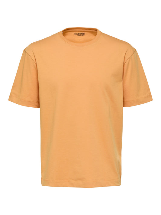 SELECTED HOMME - LOOSE GILI 200 T-Shirt - Golden Nugget