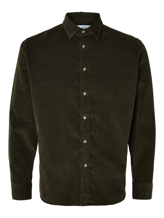 SELECTED HOMME - REG OWEN-CORD Shirts - Forest Night