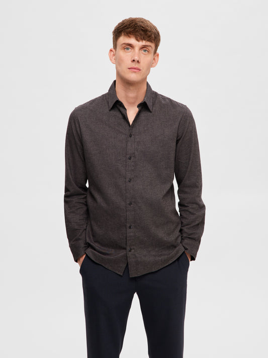 SELECTED HOMME - SLIMOWEN-FLANNEL SKJORTE - Steel Gray