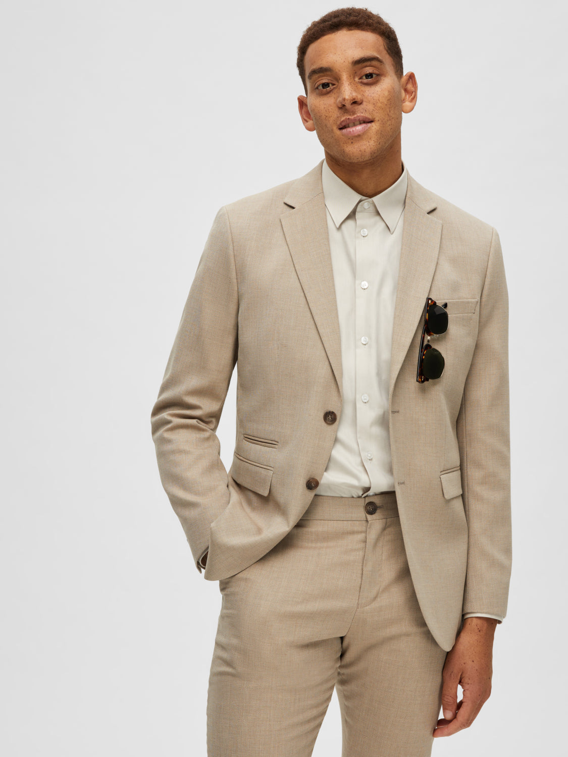 Neil Dressjakke Blazer - Beige/ Sand