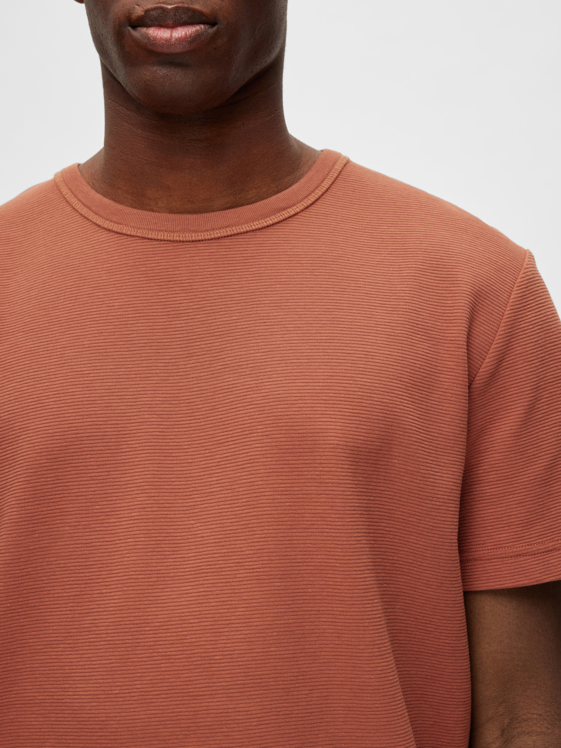 SELECTED HOMME - RELAXCAMP T-Shirt - Baked Clay
