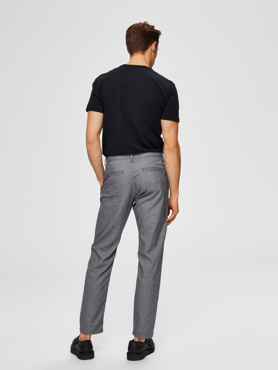 Pima V-Neck T-Skjorte - Sort/ Black