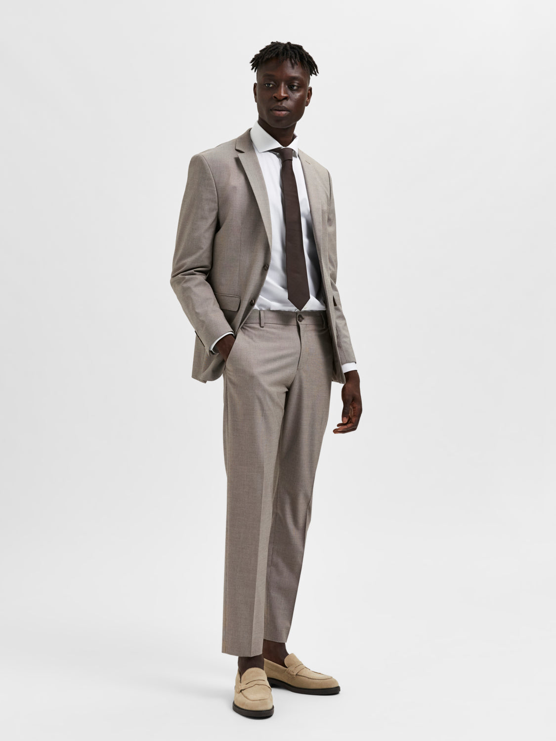 Slim Liam Dressjakke - Blazer - Brun/ Brownie
