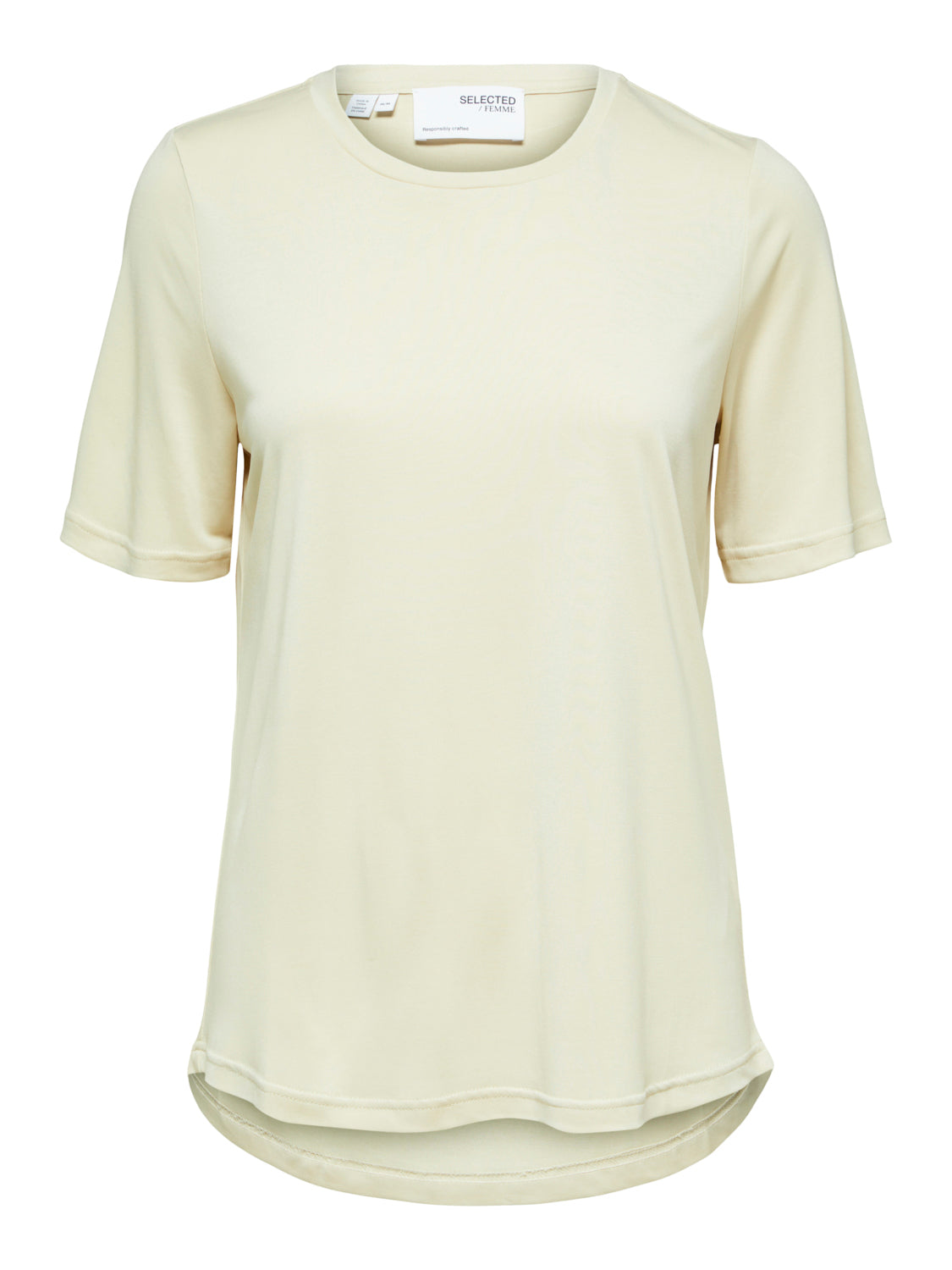 SELECTED FEMME -  STELLA T-Shirt - Sandshell