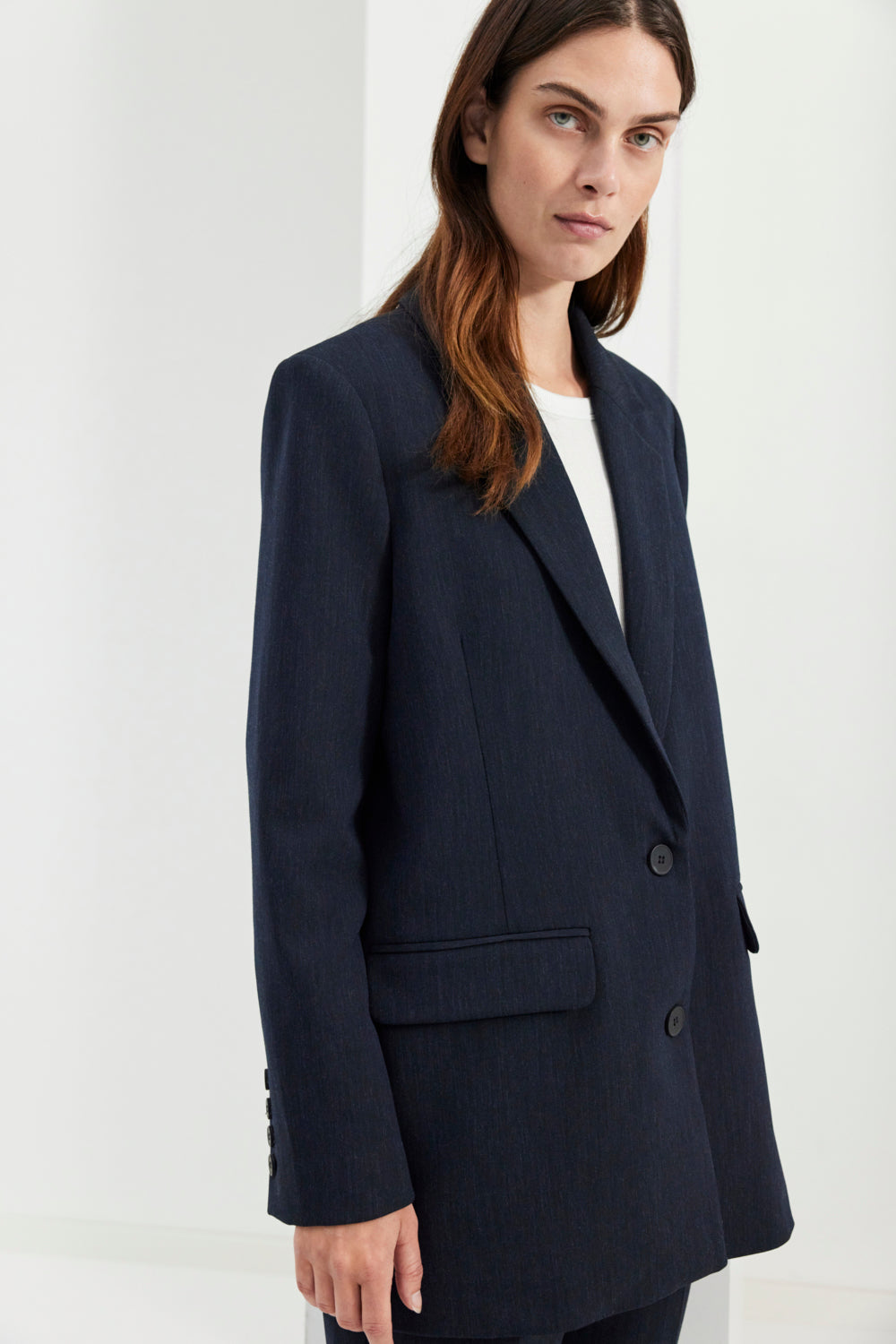 Rita Relaxed Blazer  - Mørk blå/ Dark Sapphire