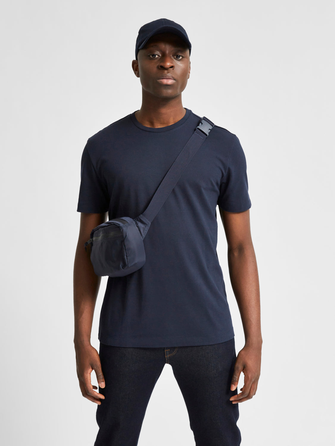 SELECTED HOMME - RELAX COLMAN 200 T-Shirt - Navy Blazer