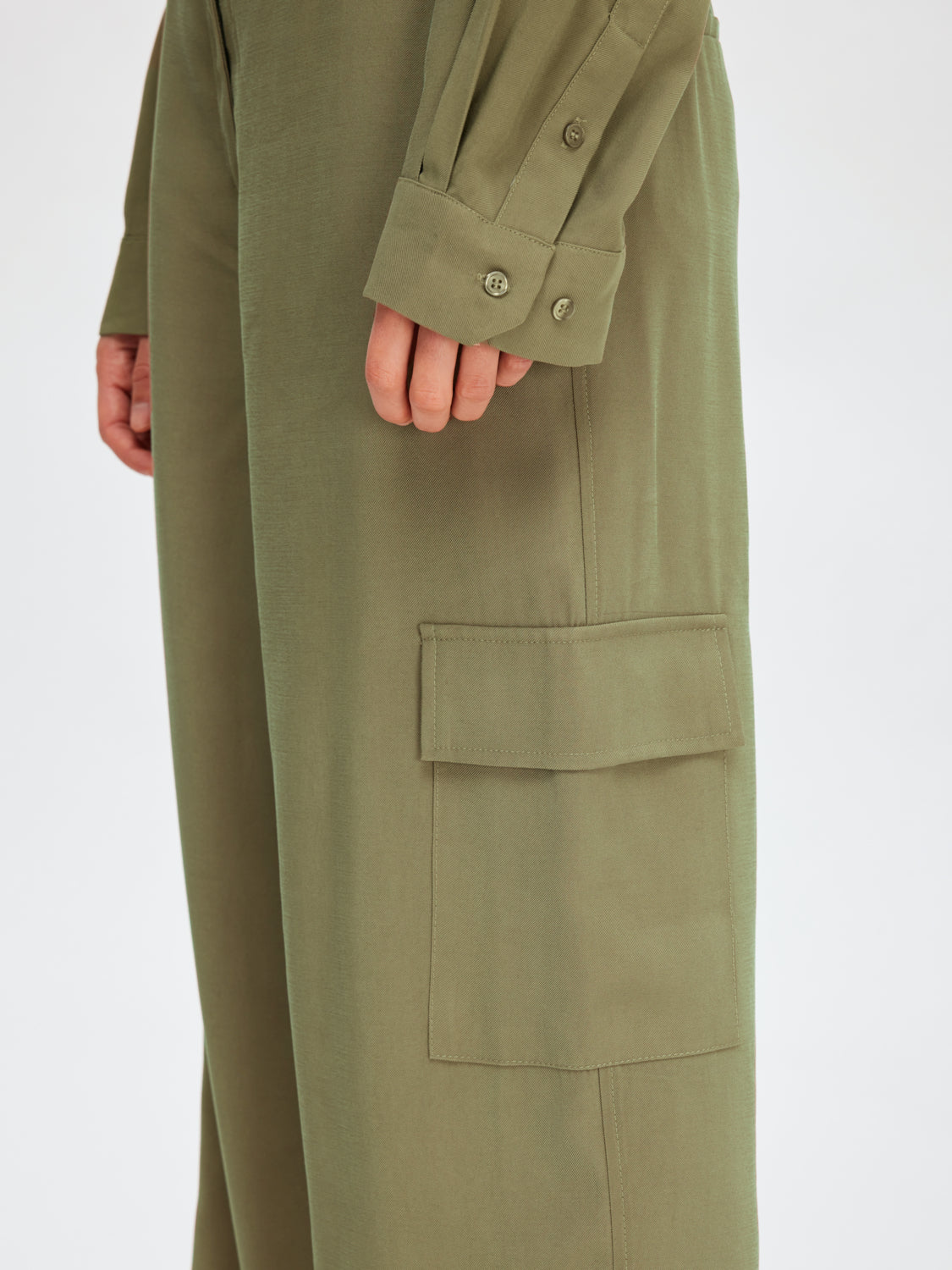 SELECTED FEMME - EMBERLY Pants - Dusky Green