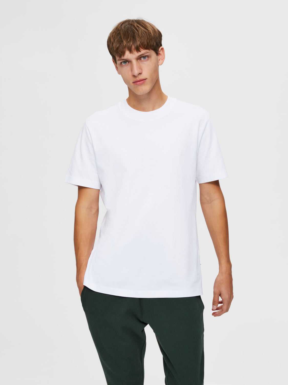 SELECTED HOMME - RELAX COLMAN 200 T-Shirt - Bright White