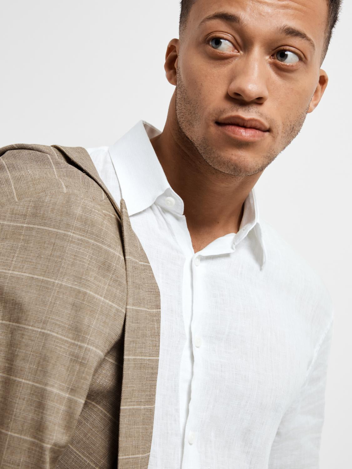 Regular Kylian Linskjorte - Hvit/ White