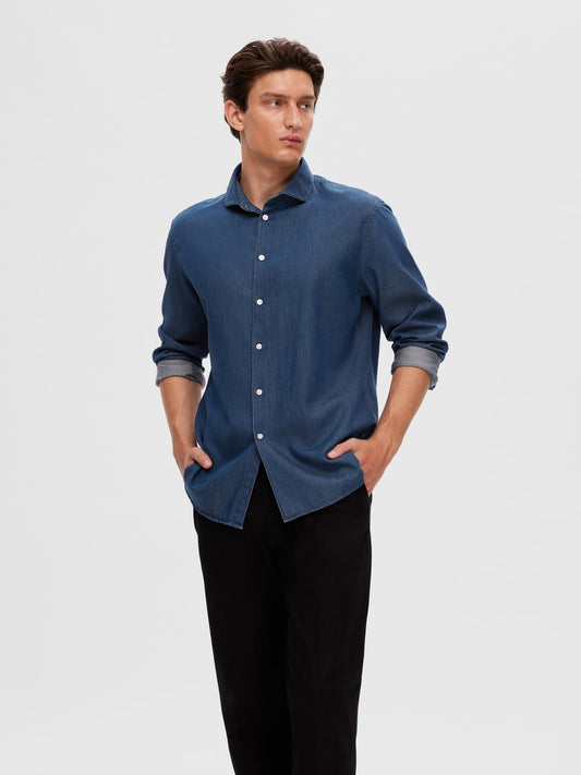 SELECTED HOMME - REG-FORMAL SKJORTE - Dark Blue