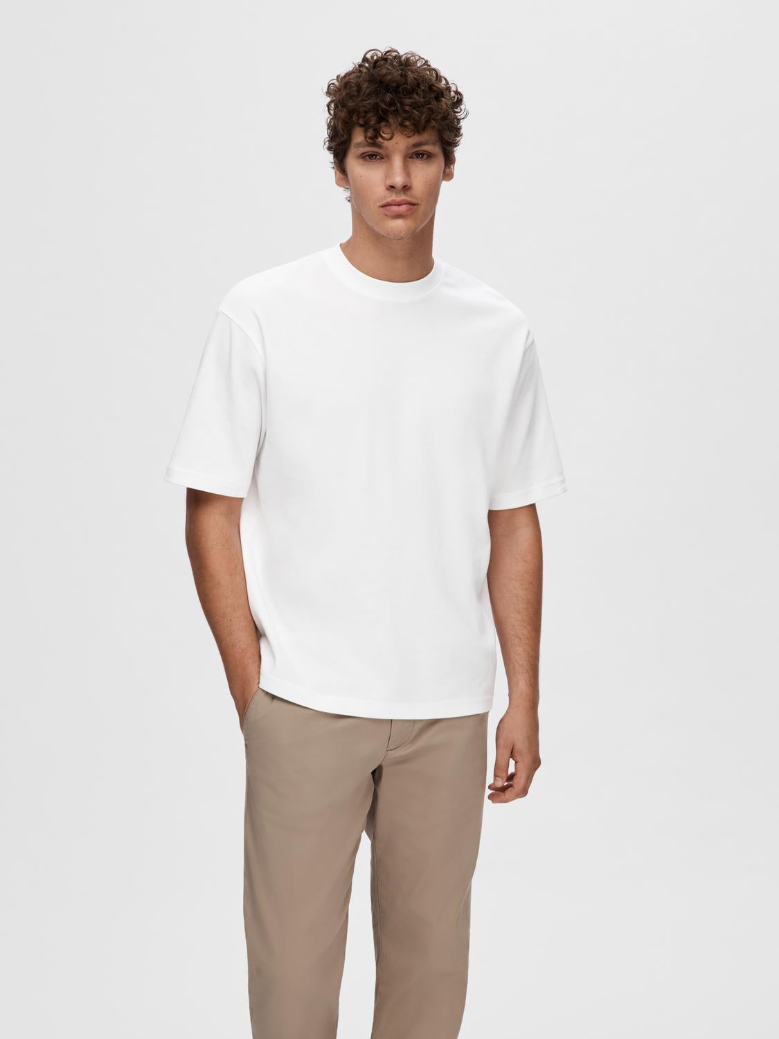 SELECTED HOMME - LOOSE OSCAR T-Shirt - Bright White