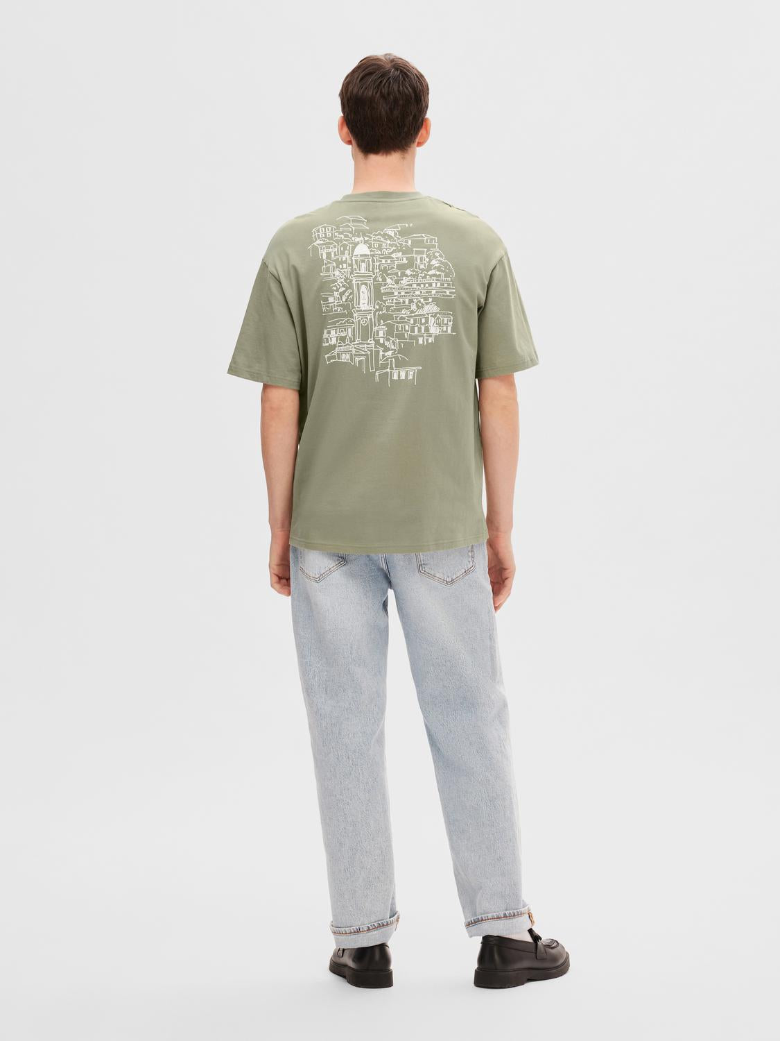 SELECTED HOMME - LOOSE GIB T-Shirt - Vetiver