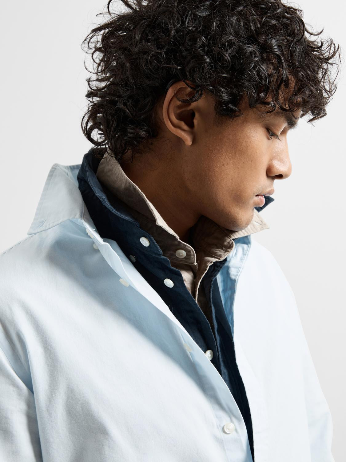 Slim Rick Poplin Skjorte - Blå/ Light Blue