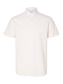 Regular kort arm lin skjorte - Hvit/ White