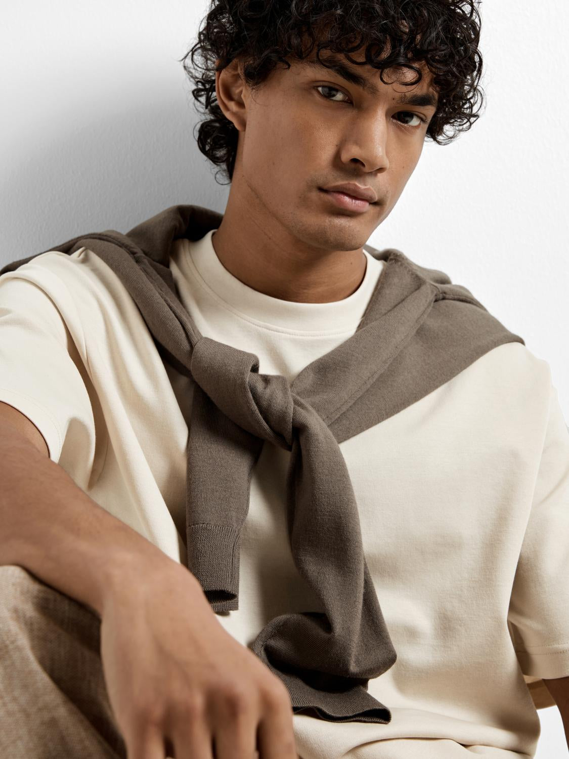 Loose Oscar T-Shirt - Beige/ Oatmeal